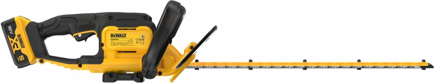 Gërshërë akumulatorike për gardh Dewalt DCMHT562P1 18V XR, 55 cm, 19 mm, set 1x 5Ah + karikues, verdhë/zezë