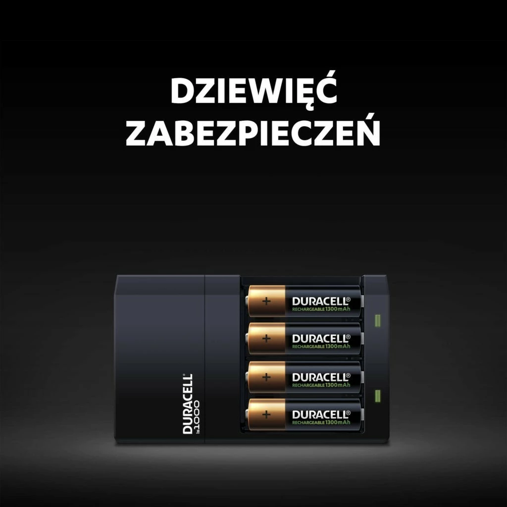 Karikues Duracell CEF14 me 2 bateri AA dhe 2 AAA, i zi, set