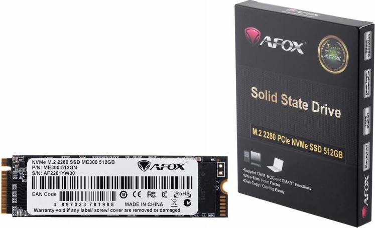 SSD AFOX ME300 M.2 PCI-Ex4 512GB