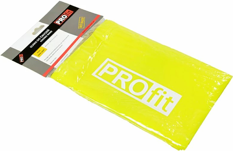 Shirit rezistence për stërvitje PROFIT LONG LIGHT 200x15x0,35cm, ngjyrë e verdhë