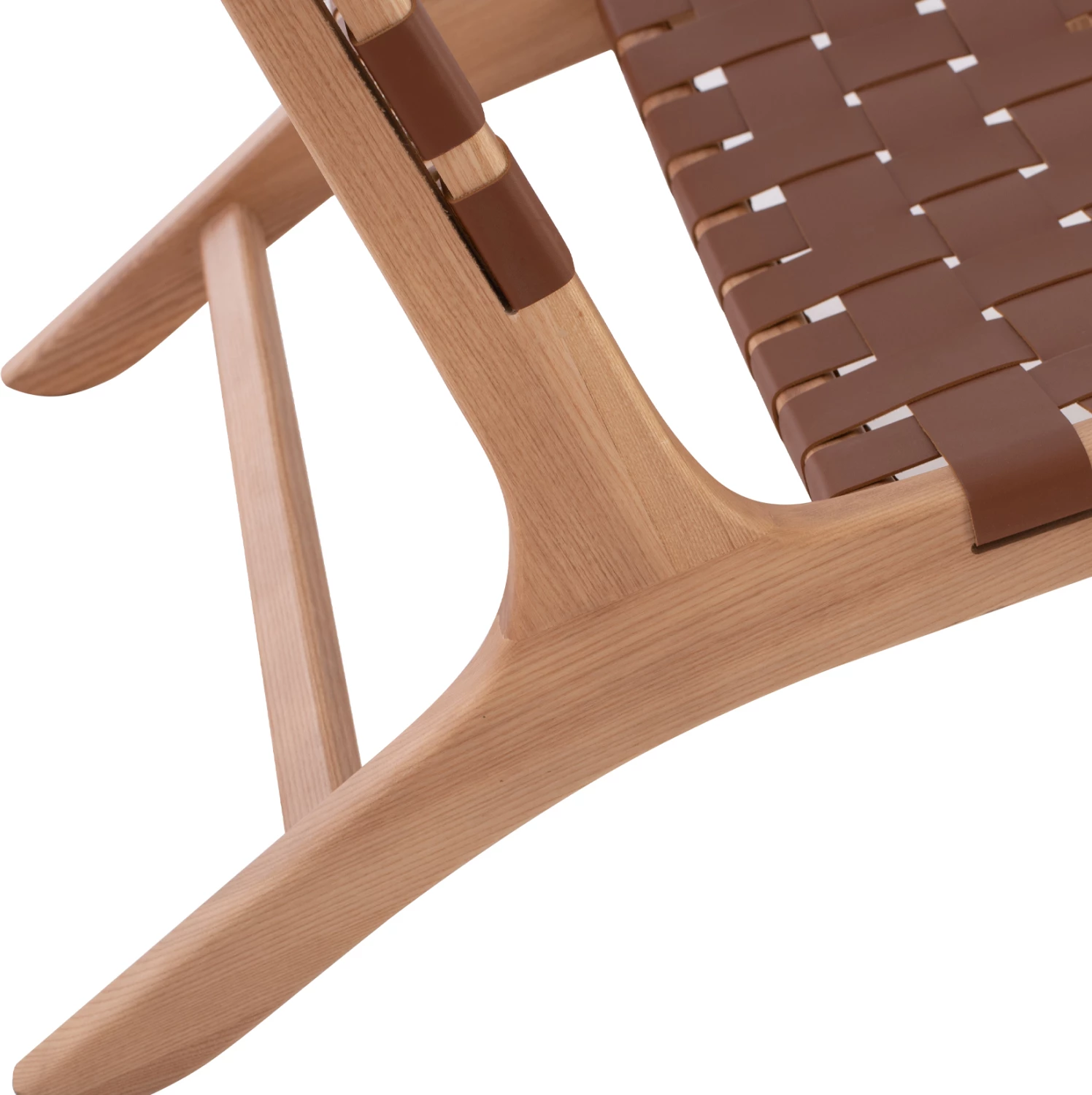 Karrige lounge prej druri, lëkurë PU e thurur, kafe, FH9326.01, 68x79x69cm