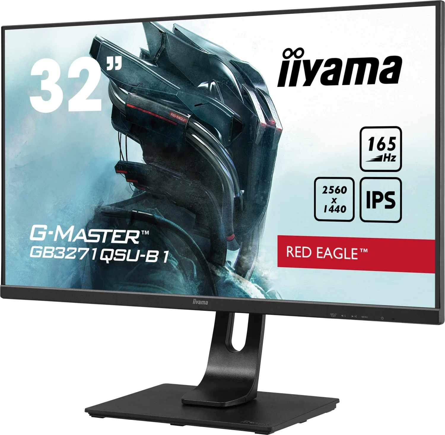 Monitor për lojëra iiyama G-Master GB3271QSU-B1, 31.5", 2560 x 1440, HDMI, DisplayPort, USB 3.0, me altoparlantë