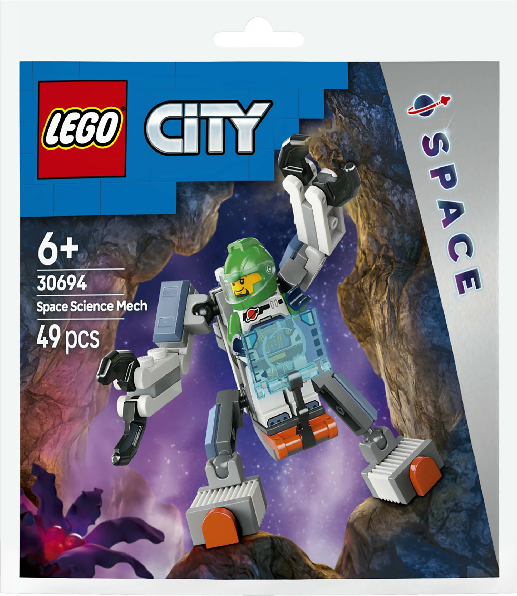 Set ndërtimi LEGO City Space Science Mech 30694, 49 pjesë, shumëngjyrësh