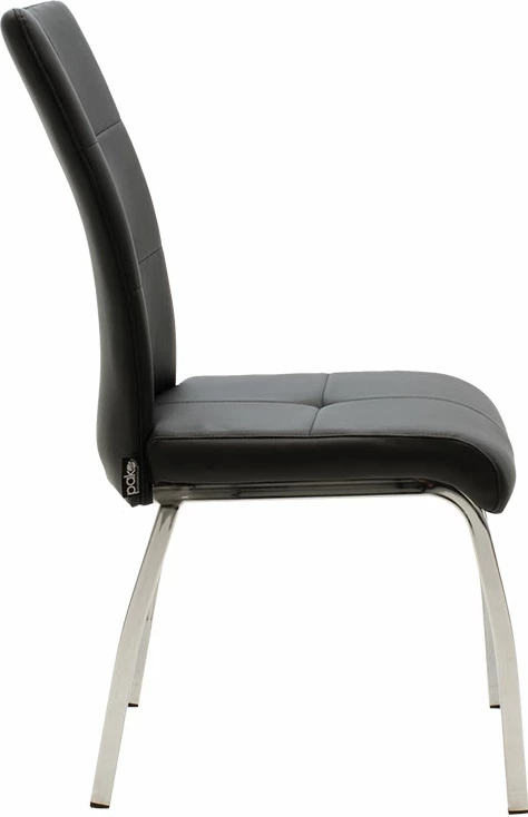 Karrige Ariadne PU, ngjyrë zezë-krom, 43x63x96cm