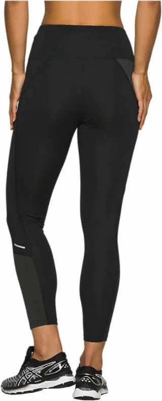 Tuta të ngushta highwaist Asics për femra, të zeza