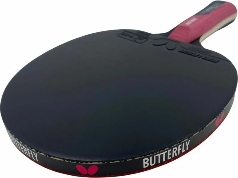 Reket pingpongu Butterfly, kuq e zi [Dorëza: FL-konkav]