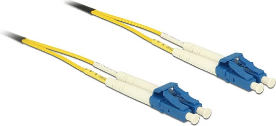 Kabllo fiber optike DeLOCK LC-LC OS2, 3 m, single-mode, LSZH, e verdhë
