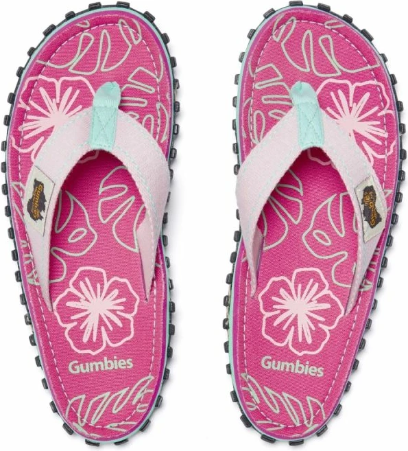 Flip-flopa për femra Gumbies Islander Blush Hibiscus