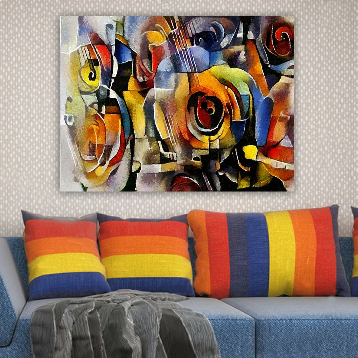 Pikturë dekorative në kanavacë, shumëngjyrëshe, Wallity, 70x100cm