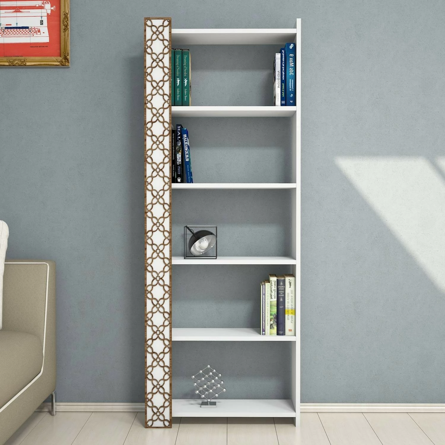 Raft librash Hanah Home, City, i bardhë