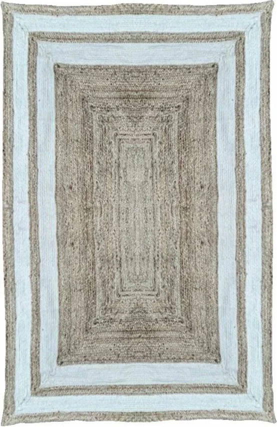 Qilim Yara për dhomë dite, jute dhe pambuk, natyral-bardhë, 200x300cm