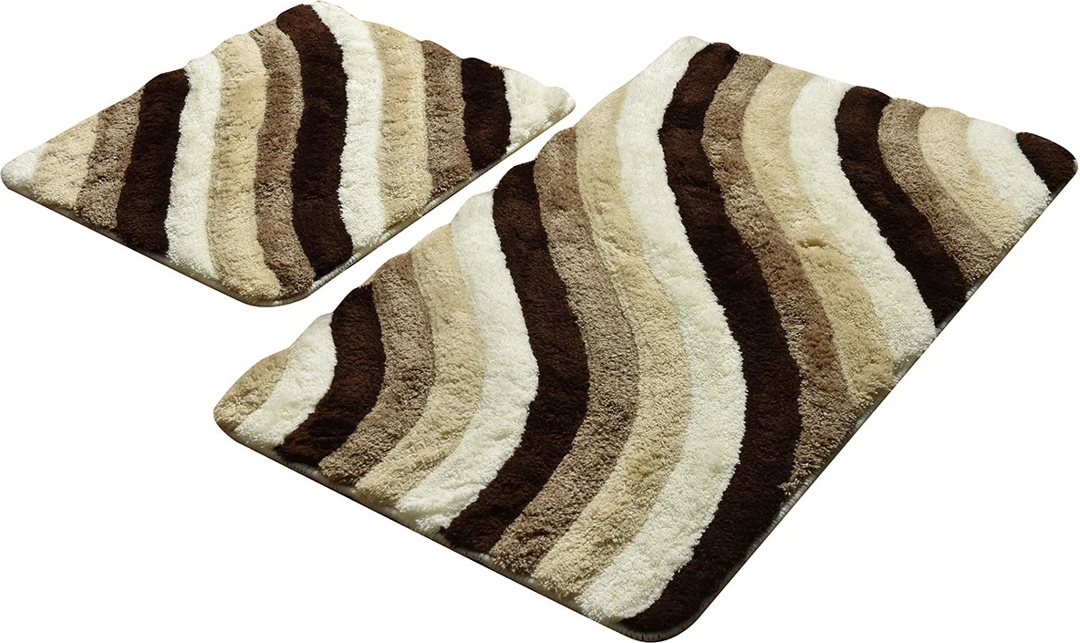 Set tapetë banjoje akrilik (2 copë), shumëngjyrësh, bezhë, Mijolnir