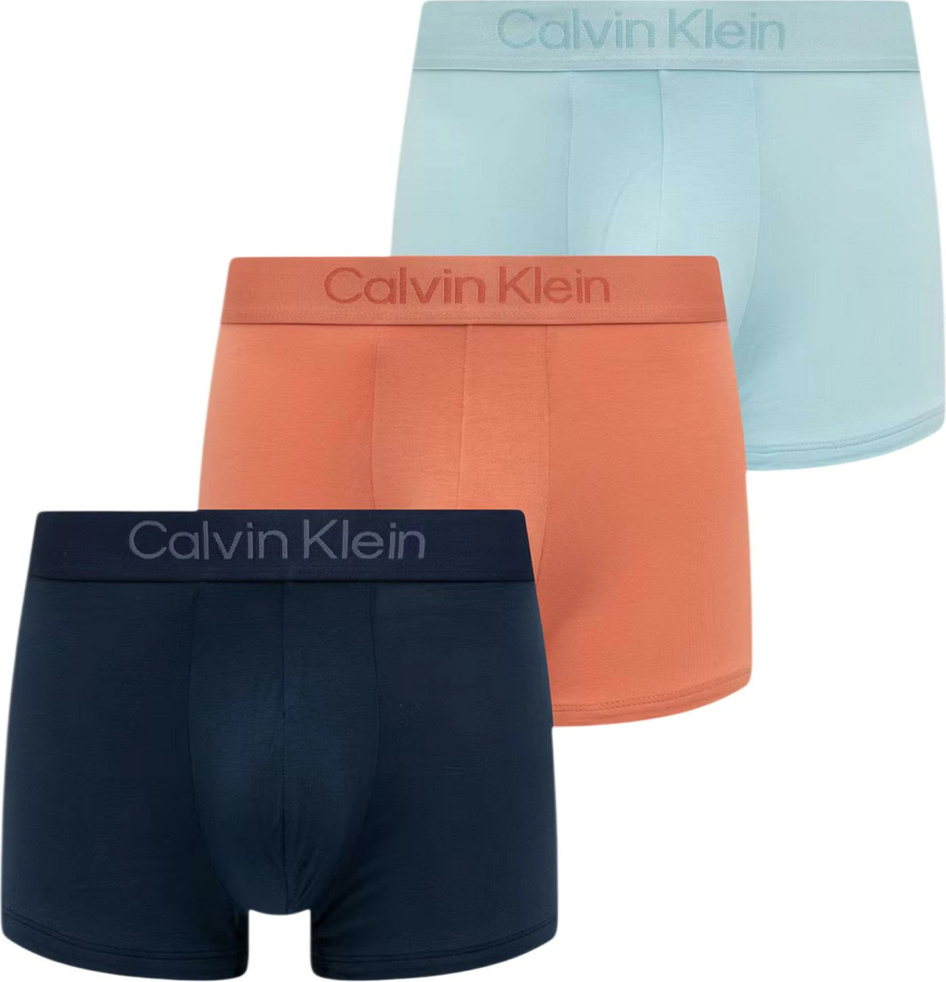 Të brendshme për meshkuj Calvin Klein Underwear TRUNK 3PK LV00NB4192, blu-verdhë