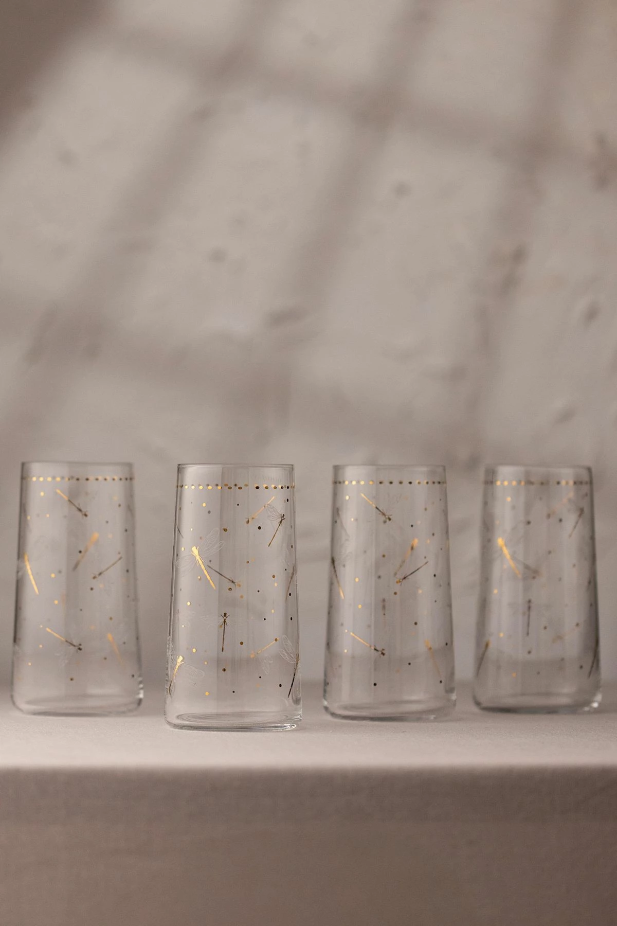 Set gotash prej qelqi (4 copë), Hermia Concept, Dragonfly 520