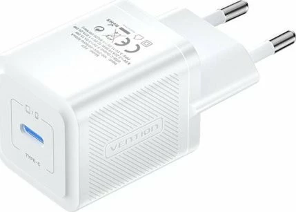Karikues Vention FEPW0-EU 20W 1x USB-C 3A GaN III, i bardhë