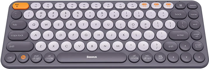 Tastierë wireless Baseus K01A, tri-modesh, gri e zbehtë (Frosted Gray)