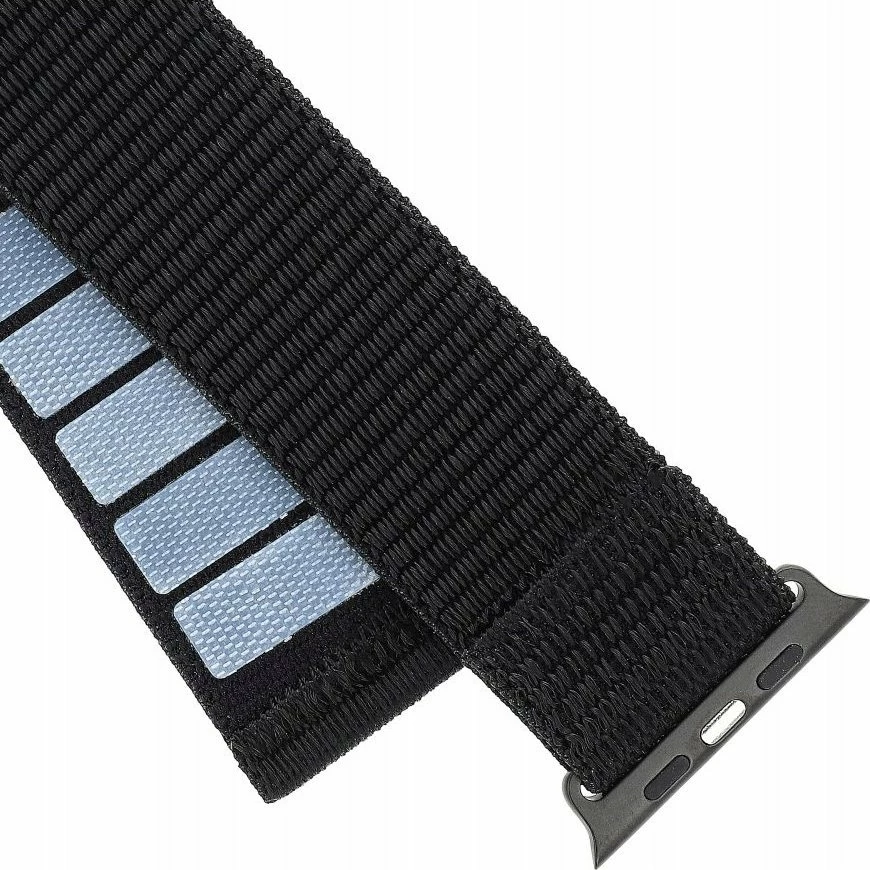 Rrip sportiv Fixed Nylon Sporty Strap për Apple Watch Ultra 49mm, 160-210 mm, FIXNST2-1029-BK, i zi