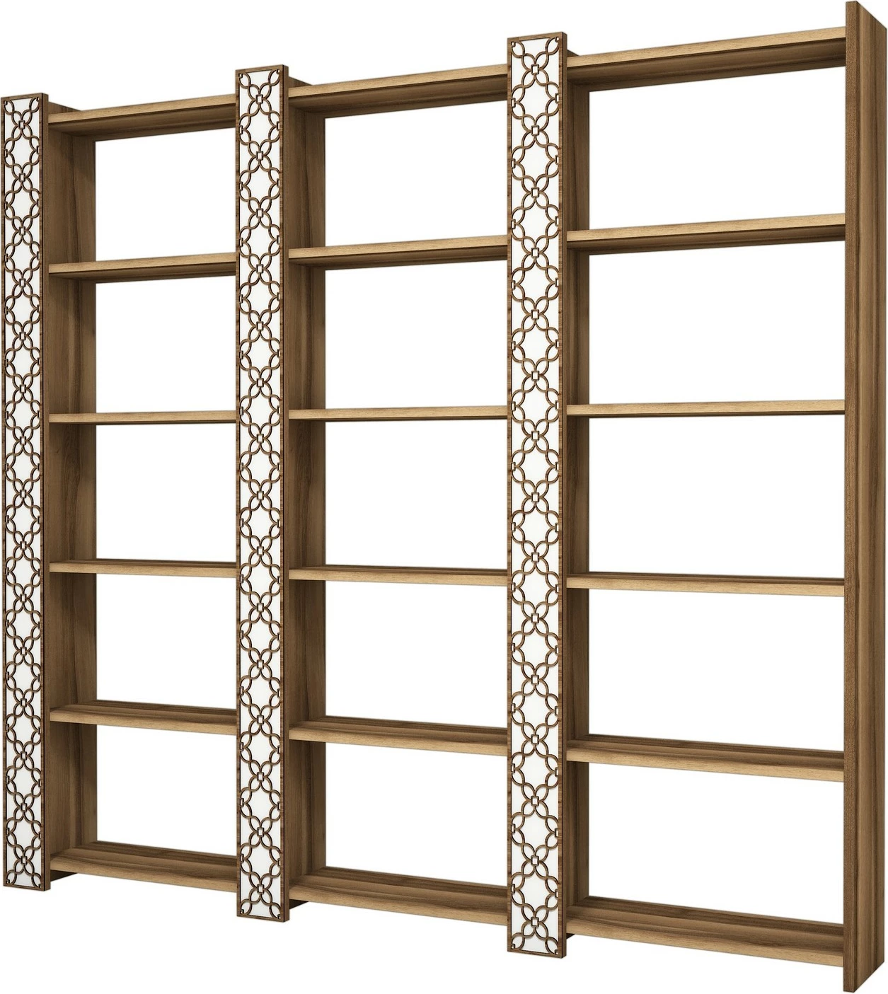 Raft librash Hanah Home City 3, ngjyrë arre dhe e bardhë