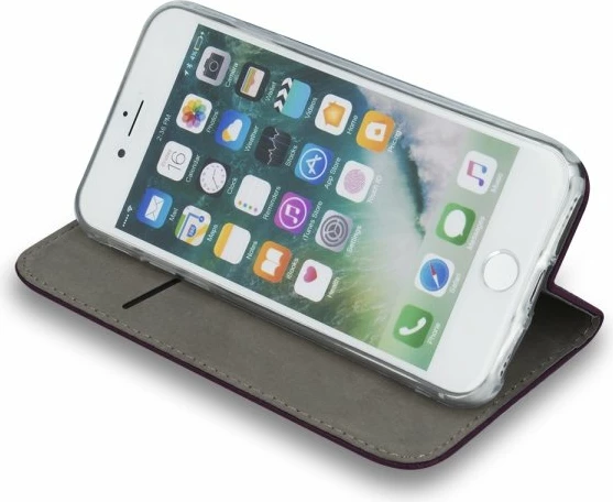 Mbështjellës flip HAVANA Premium për iPhone 13 Pro, PU lëkurë, mbyllje me magnet, funksion stand, xhep për kartë, Burgundy Red