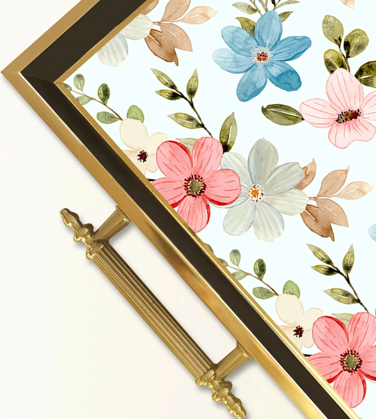 Tabaka qelqi me lule, shumëngjyrëshe, Aberto Design, TPA9790