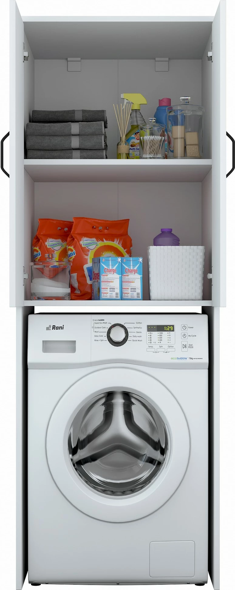 Dollap për lavatriçe, i bardhë, Hanah Home, KD110 - 3192