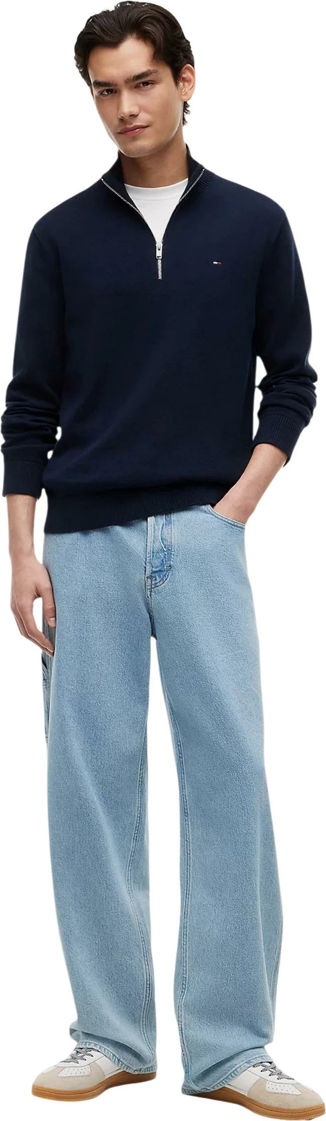 Xhemper për meshkuj Tommy Hilfiger Jeans DM0DM21654, kaltër e errët [Madhësia: XL]