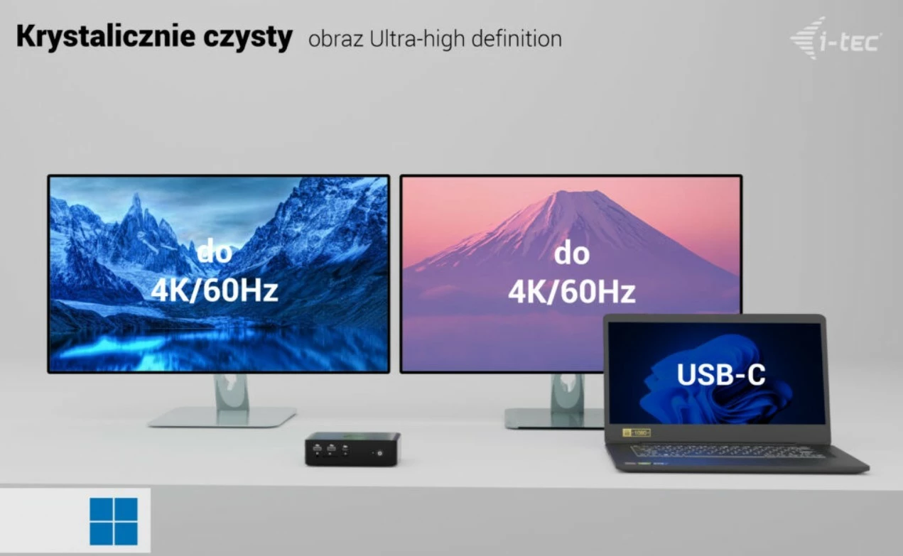Kasë i-tec Thunderbolt 5 Quattro Display Docking Station, 5x USB, 2.5G LAN, Power Delivery 140W, e zezë