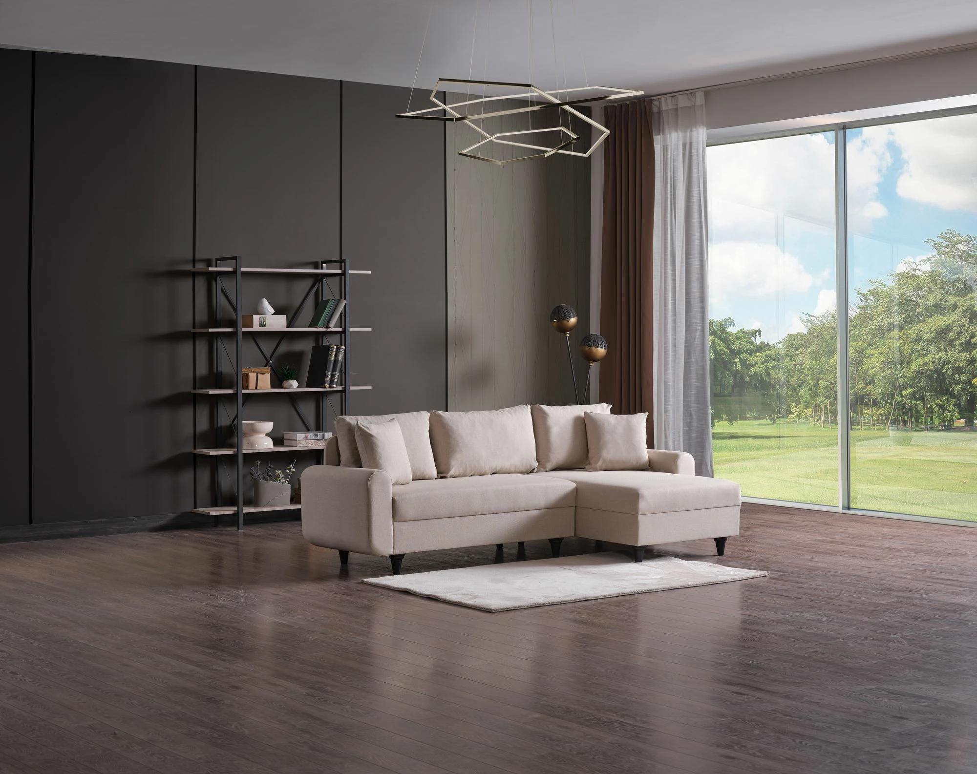 Kënd divan-krevat Flavia, bezhë, Atelier del Sofa