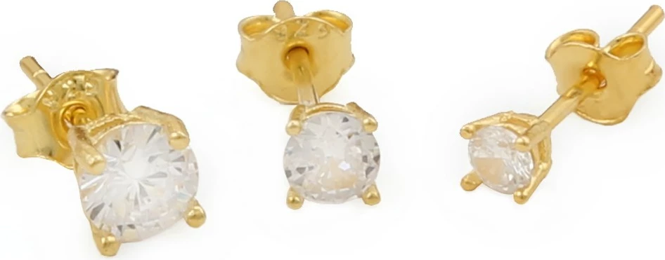Set vathësh argjendi, ngjyrë ari, Jumeon, 11302G, 3mm/4mm/5mm