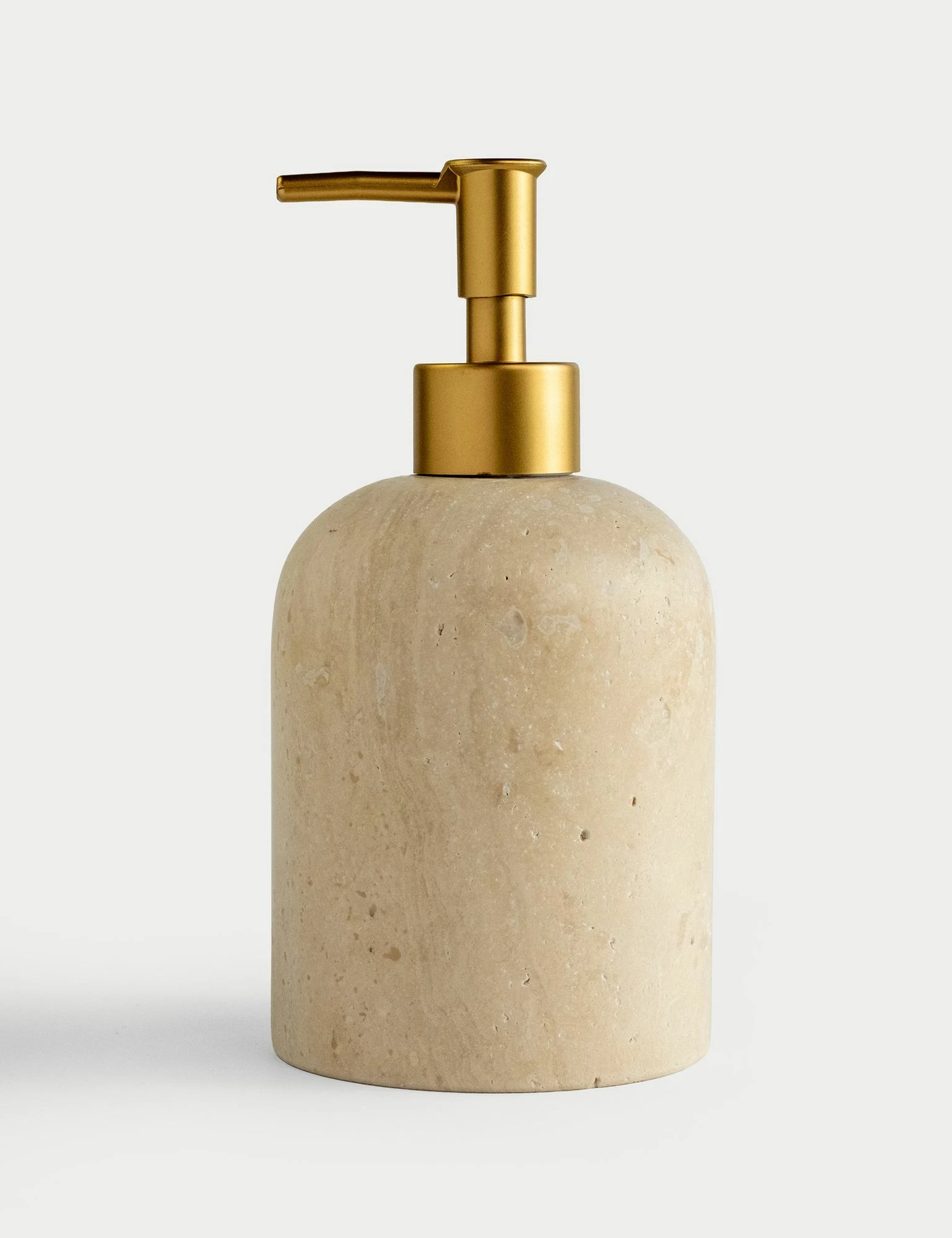 Dispenser sapuni prej mermeri, ngjyrë bezhë dhe ar mat, Evila Originals, Etern