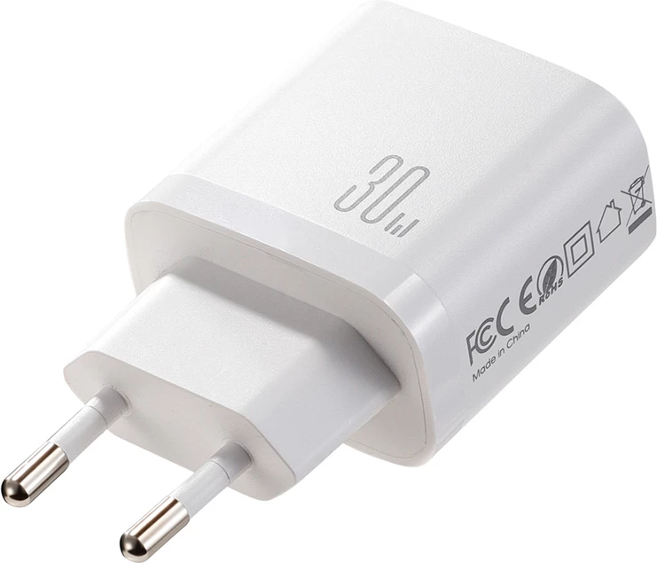 Karikues muri Joyroom JR-TG6 GaN 30W 3 porta (USB-C/USB-A/Lightning) prizë EU, i bardhë