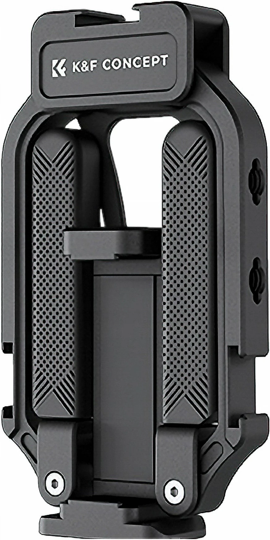 Kafaz kamere për celular K&F Concept Smartphone Cage, max 84 mm, alumin aerospace, 5x 1/4\" + 3x cold shoe, Arca-Swiss, i zi