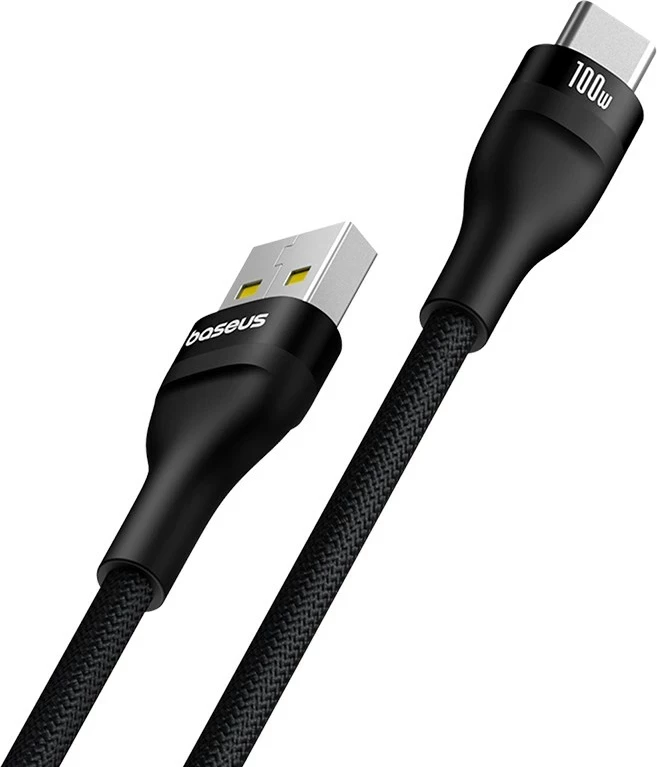 Kabllo Baseus Flash 2 USB A në USB C, 2 m, 100 W, E zezë