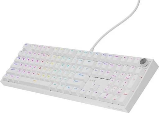 Tastierë mekanike Genesis Thor 404, RGB, Gateron Yellow Pro, full-size, e bardhë