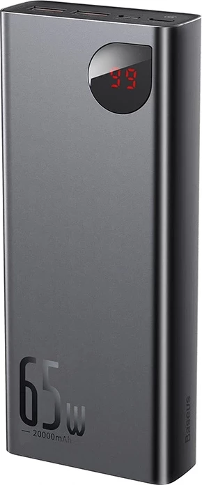 Powerbank Baseus Adaman Metal PPIMDA-D01, 20000mAh, 65W, e zezë