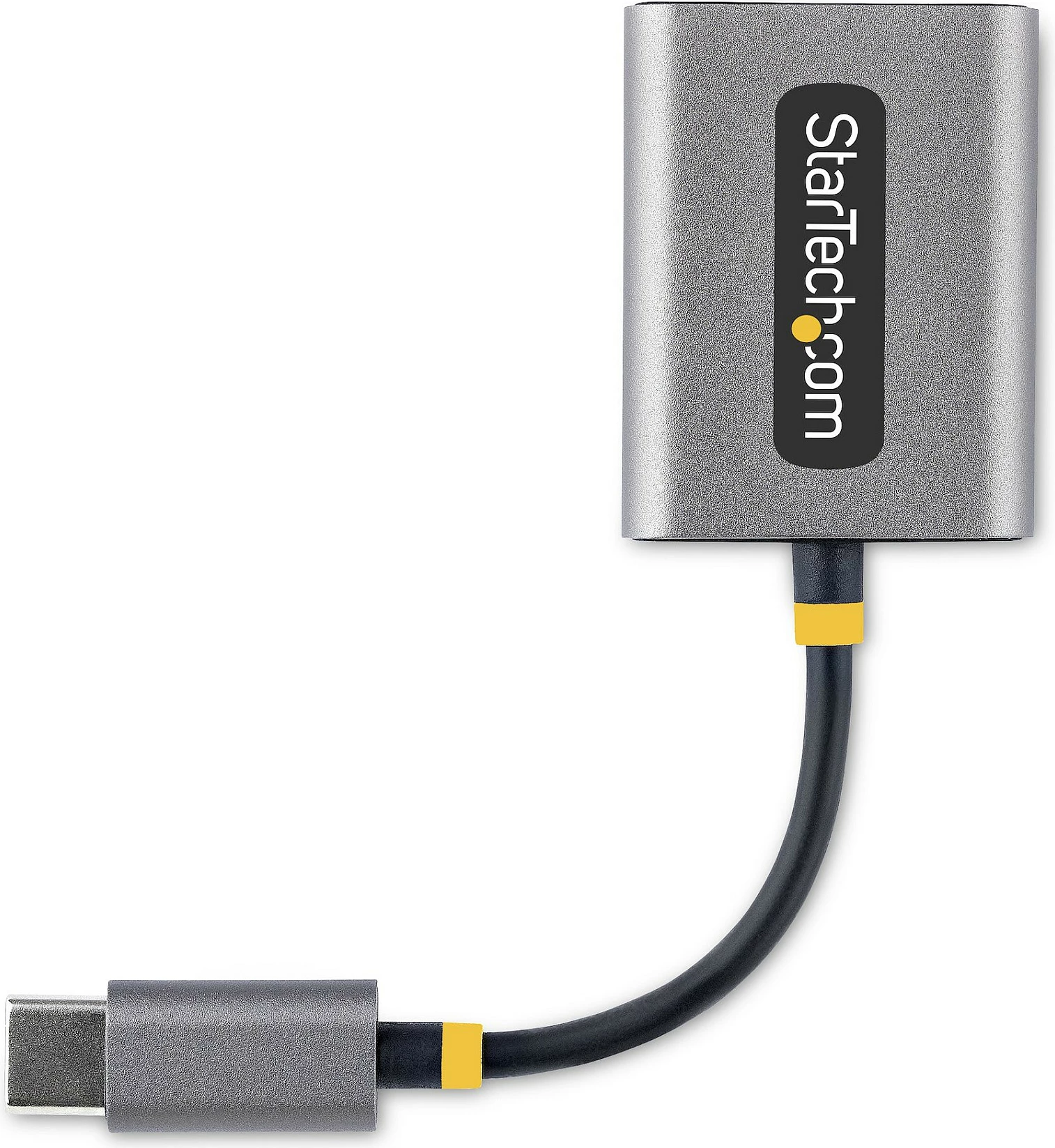 Splitter audio USB-C StarTech, USB-C në 2x 3.5mm, me hyrje mikrofoni, Gri