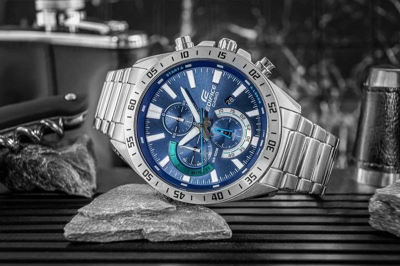 Orë dore për meshkuj Casio, argjendtë