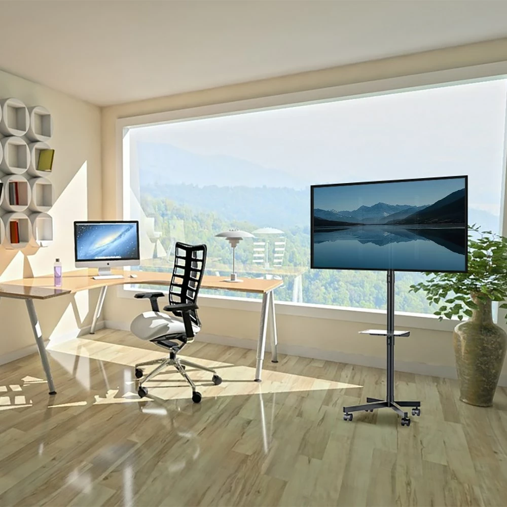 Karrocë mbajtëse TV Maclean MC-949, 32-55", portative, VESA 400x400, e zezë