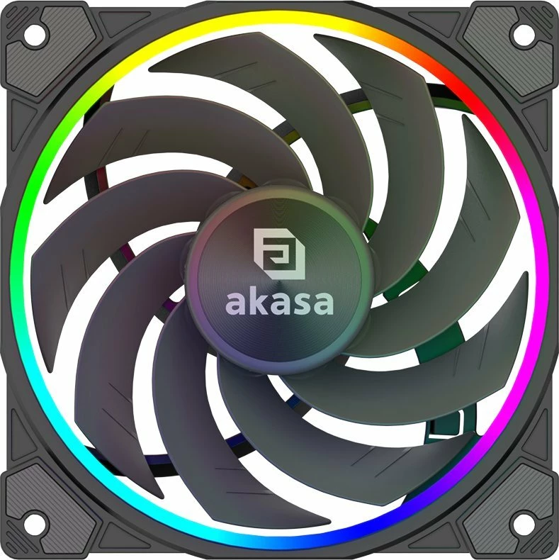 Ventilator PC Akasa SOHO AR12 Reverse Blade AK-FN123 120mm ARGB 4-pin PWM i zi 1 copë