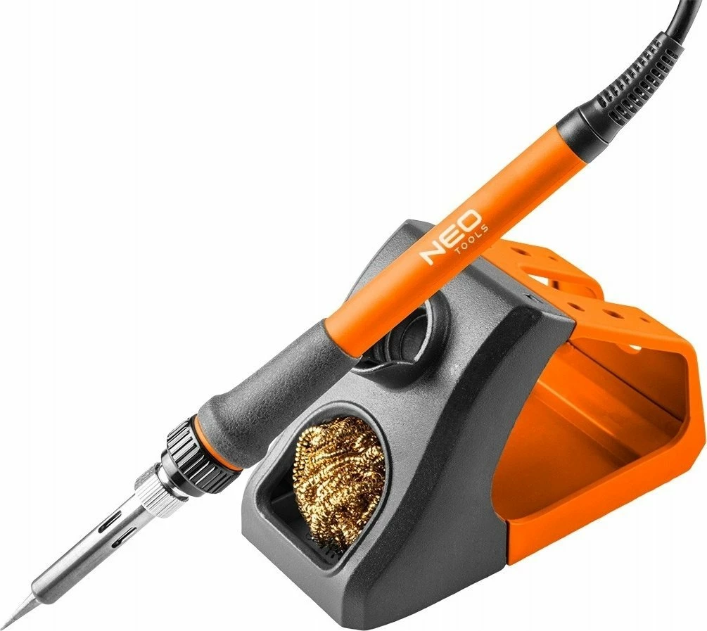 Stacion saldimi Neo Tools SL1 (19-200) 60W 180-480°C, portokalli/zi, set me mbajtëse