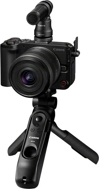 Kamerë pa pasqyrë Canon EOS R50 V me objektiv RF-S 14-30mm F4-6.3 IS STM PZ, tripod, e zezë