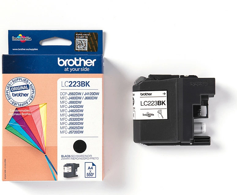 Kasetë bojë Brother LC-223BK, 550 faqe, e zezë
