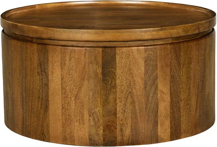 Tavolinë kafeje Arab, dru mango, ngjyrë arre, 80x80x40 cm