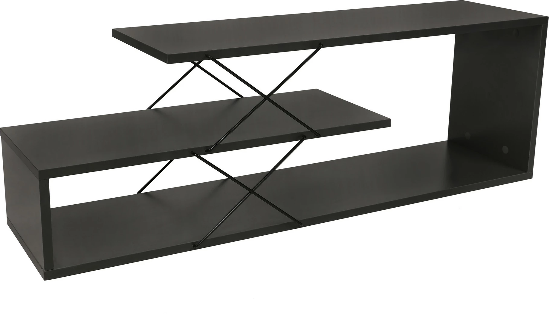 Komodë TV Hanah Home, Zigzag, ngjyrë antracit