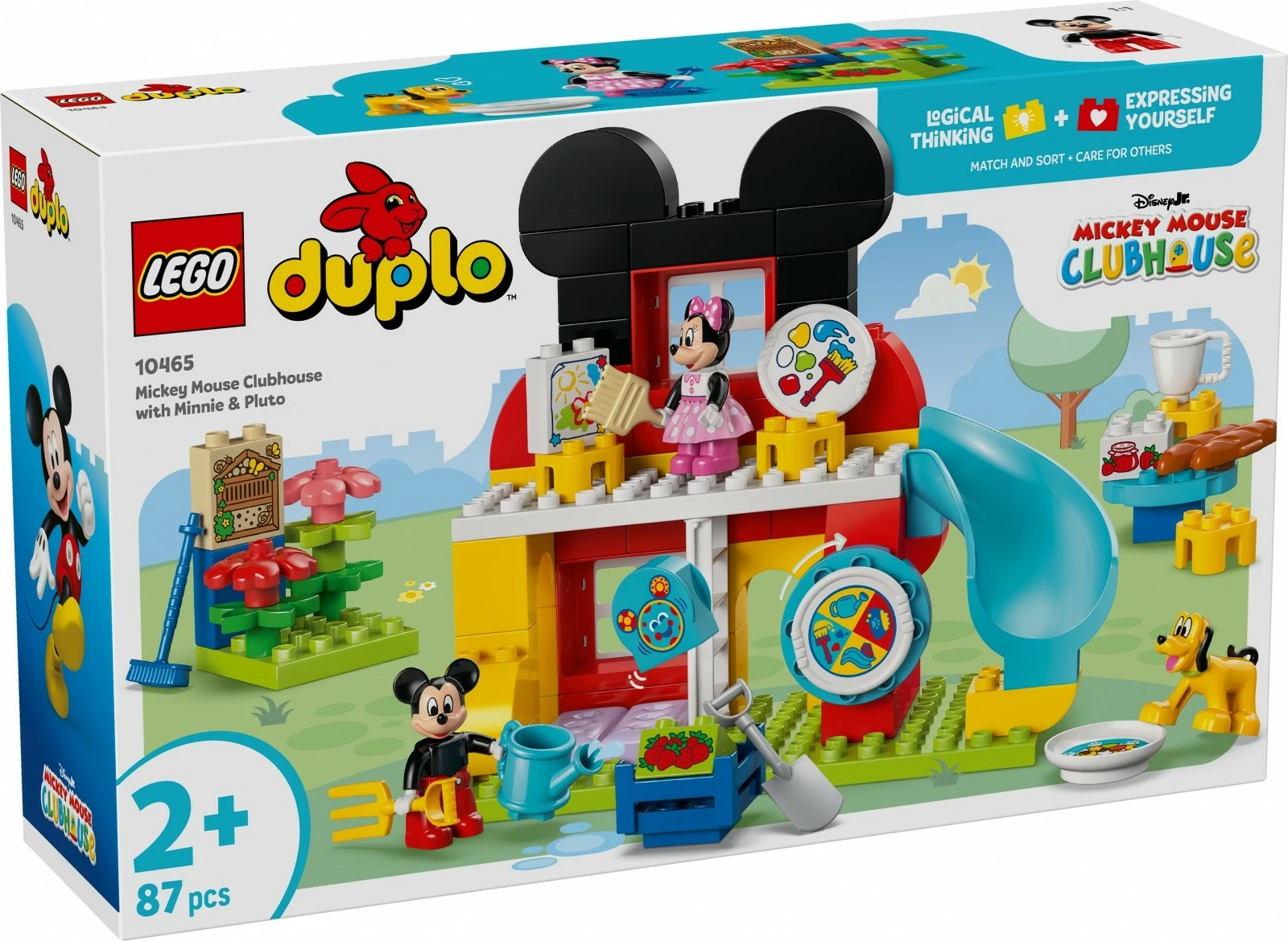 set bllokash ndërtimi LEGO DUPLO Disney 10465 Mickey Mouse Clubhouse me Minnie & Pluto, 87 copë
