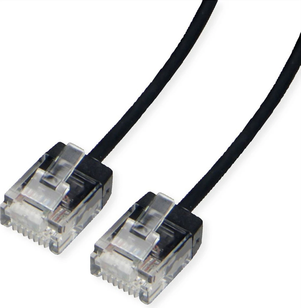 Kabllo rrjeti ROLINE 21.15.4461, Cat6a, 1 m, RJ-45, e zezë