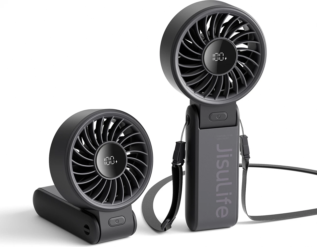 Ventilator dore Jisulife Life7 3600mAh USB-C, 5 shpejtësi, i zi