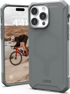 Mbështjellës UAG Essential Armor MagSafe për iPhone 15 Pro Max, argjend