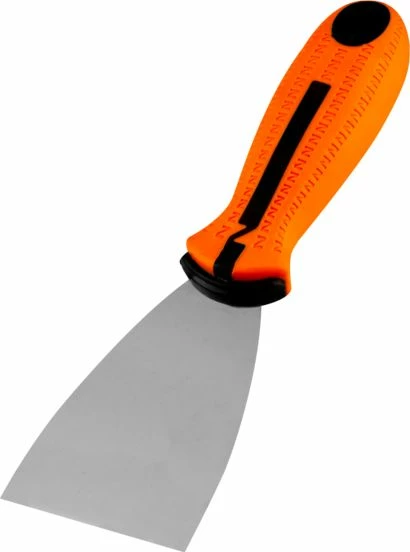 Spatulë për stuko Neo 75-355 75 mm, çelik inox, dorezë dy-komponente, portokalli/zezë