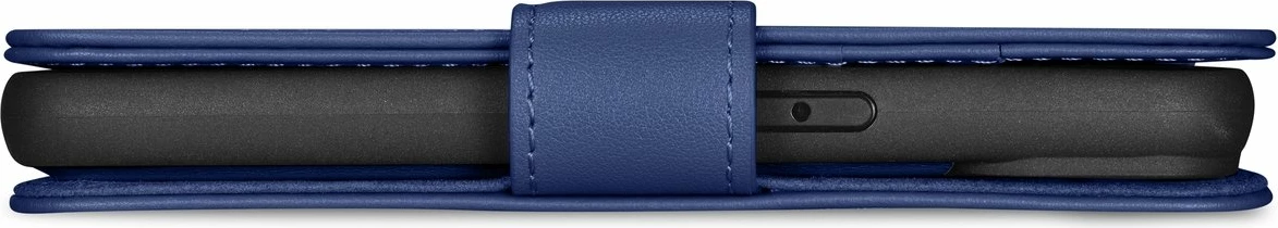 Mbështjellës iCarer Wallet Case 2in1 për iPhone 14 Pro, lëkurë natyrale, Anti-RFID, Blu